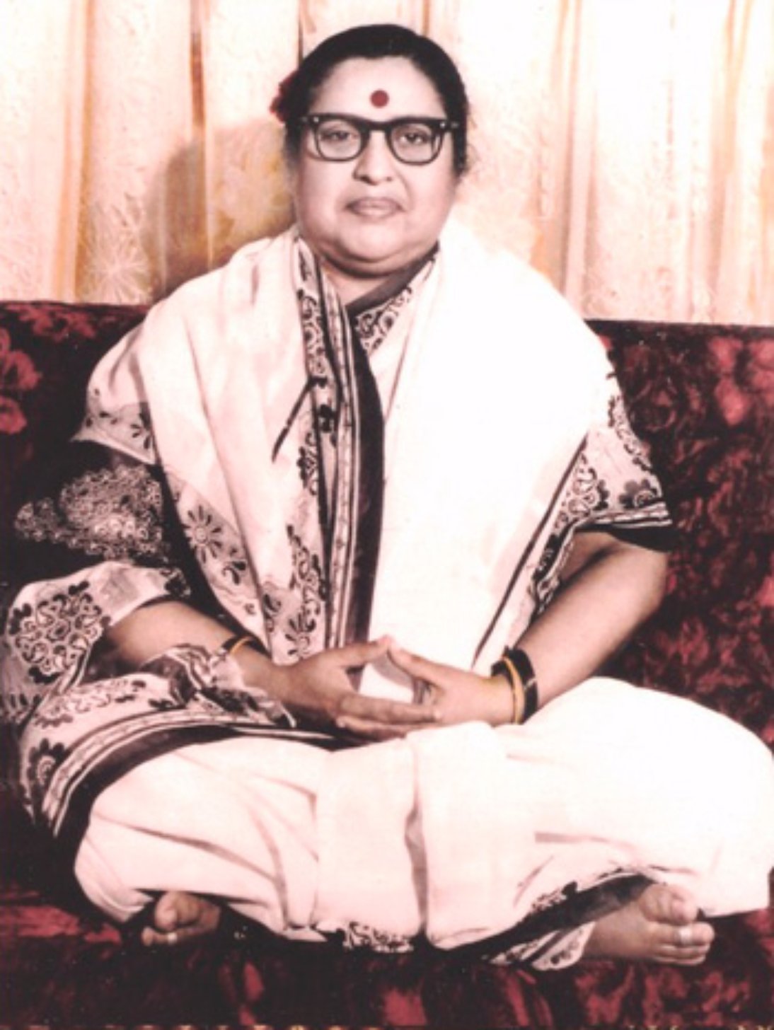 Divine Mother Sree Tara Devi seated, archival photograph